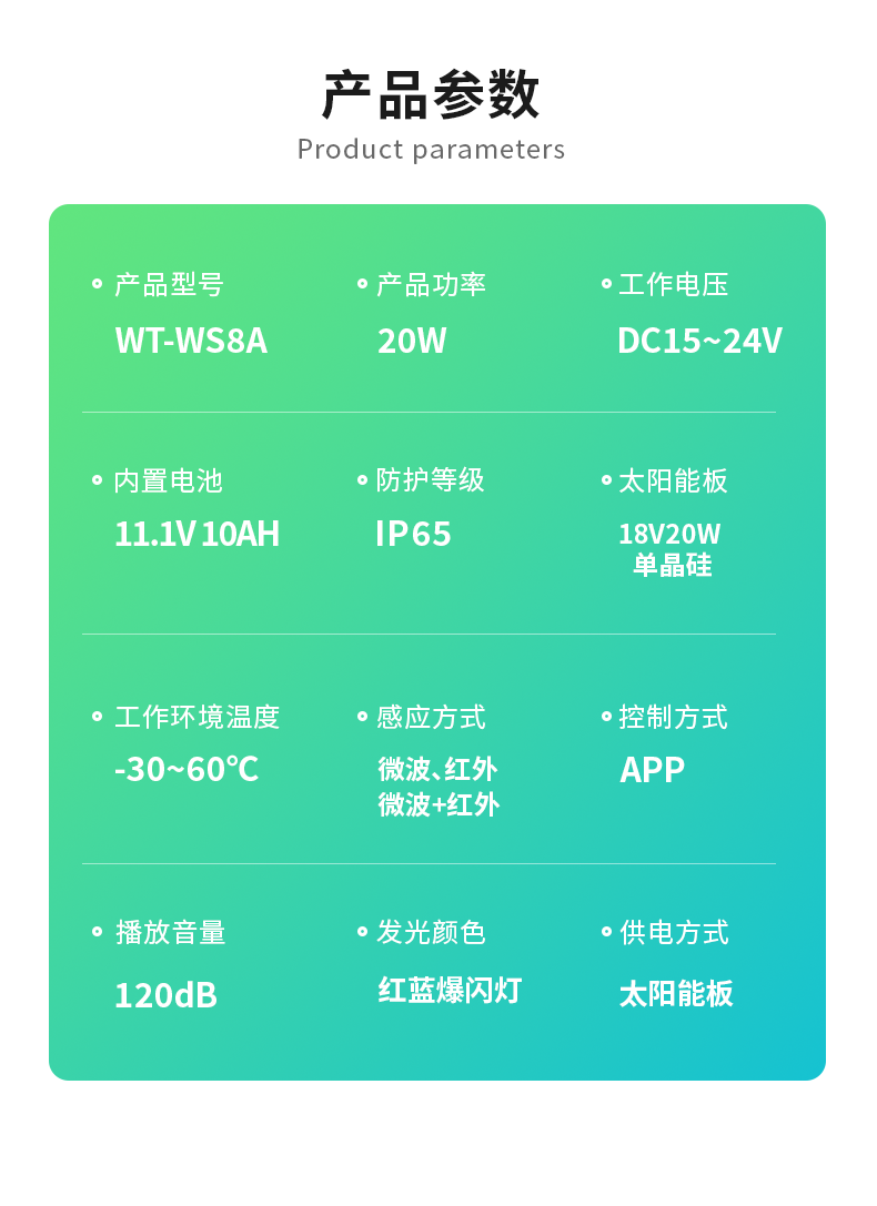 WT-WS8A太陽(yáng)能語(yǔ)音播報(bào)器